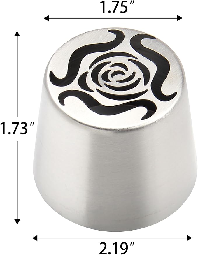 6Pack Extra Large Flower Russian Piping Tips Set, Stainless Steel Rose Tulip Icing Tips For Cake Decorating, Floral Piping Tips Flower Bouquet For Cookies Desserts Baking Tool(XXL,6F)