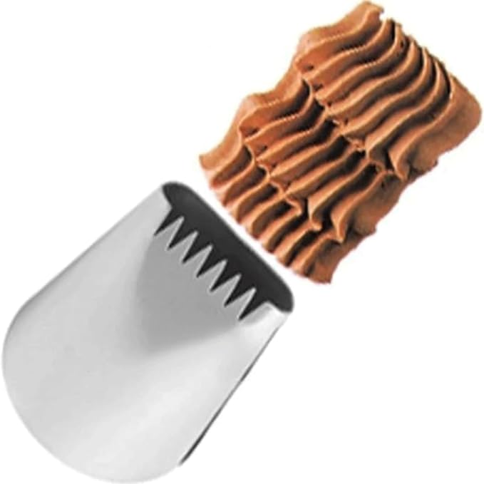 Pastry Nozzles Stainless Steel Piping Tips 1Pcs Icing Tips Russian Tips Decorating Tips Icing Frosting Nozzles Basket Weave Tools