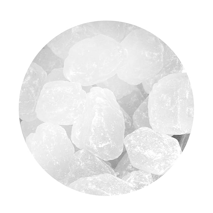 Pure and Natural Large White Rock Sugar Crystals for Tea and Coffee, Pure and Natural, 1-Pound Bag