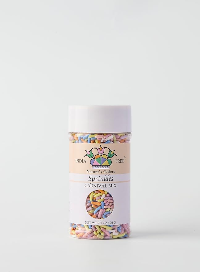 India Tree Nature’s Colors Carnival Sprinkles, 2.7 oz Jar