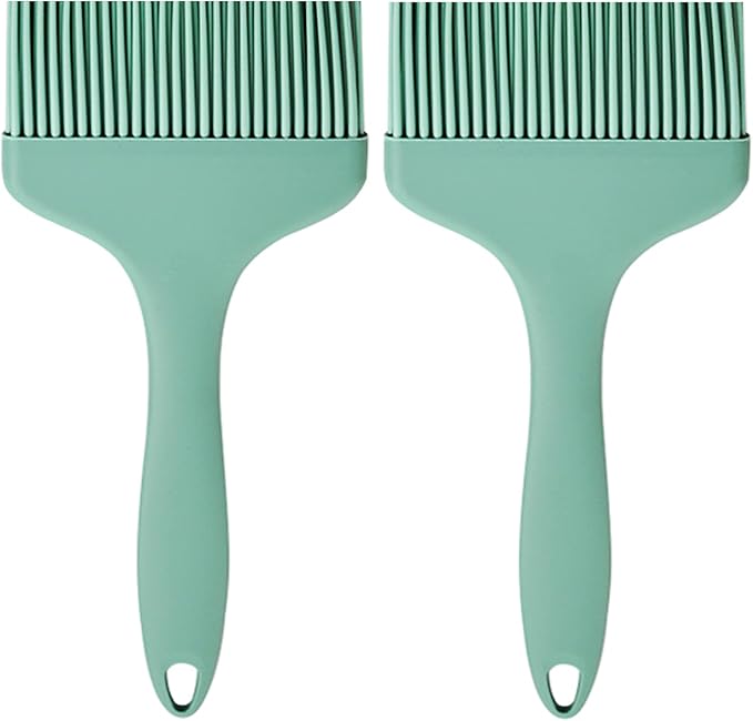 Basting Brush Silicone Pastry Baking Brushes Large Grill BBQ Sauce Marinade Meat Glazing Oil Brush Heat Resistant, Kitchen Cooking Baste Pastries Cakes Desserts, Dishwasher Safe 2Pack (2)
