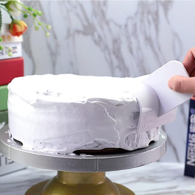 3Pcs Plastic Fondant Icing Smoother Shaper Polisher Cake Decoration Smoothing Tool for Fondant Cake Edge Corner Decoration Sugarcraft DIY Baking Tool, White