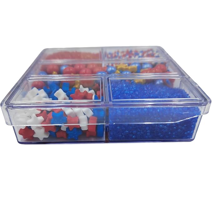 Edible Patriotic Sprinkles Red White and Blue Sprinkles for Cakes Decorating 4th of July Sprinkle with Stars Jimmies Nonpareils Sugar Pearl Mix for Baking Cookies Ice Cream Topping Cake Cupcake Toppers