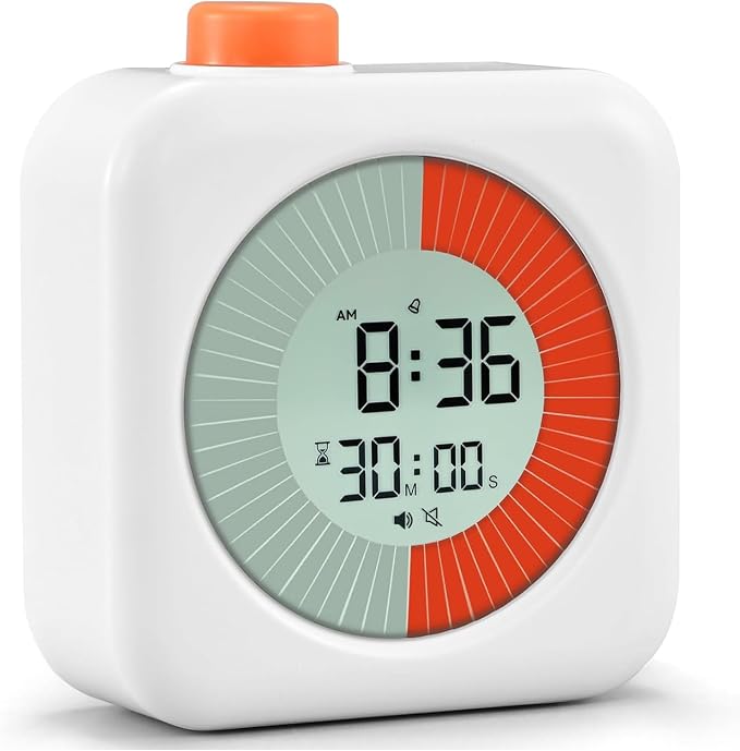 EooCoo Back to School Supplies Visual Timer 60-Minute Countdown (3-in-1) for Kids, Time Management Tool, Classroom Essential, Ideal Back-to-School Teacher Gift, Homeschool, Kitchen, ADHD Users