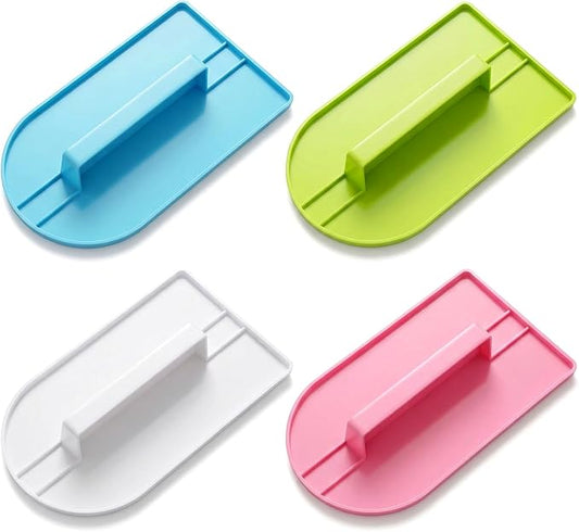 4 Pcs Fondant Smoother Tool Set Cake Decoration Icing Smoother & Polisher Plastic Cake Decorating Scraper Smoother For Smoothing Icing Sculpting And Sugar Craft Multi-Color 8.2x14.5x2.5 CM