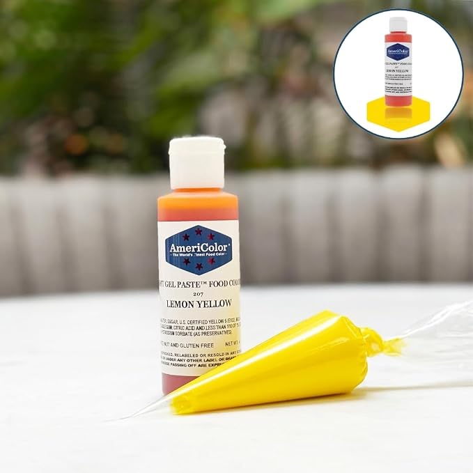 Americolor Soft Gel Paste Food Color, 4.5-Ounce, Lemon Yellow