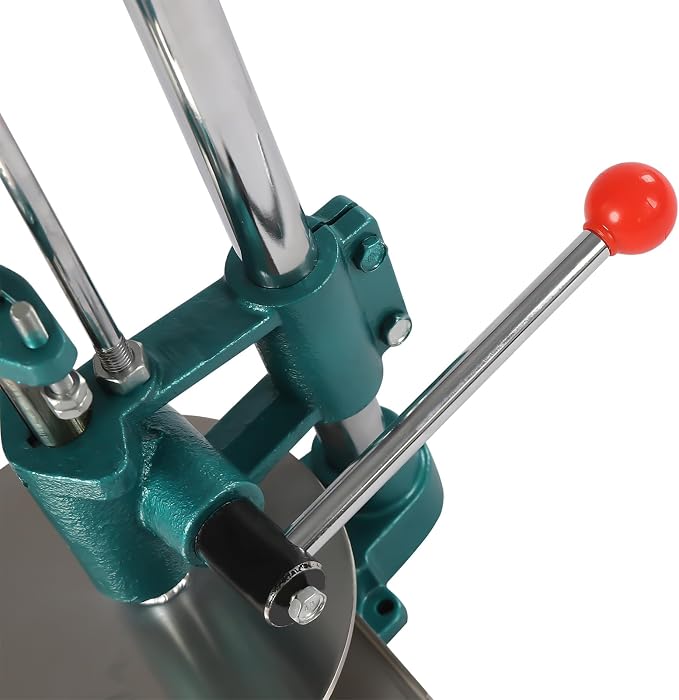 Pizza Dough Press, 7.9" Manual Pizza Pastry Press Machine with 0.2in Plate Pizza Dough Maker Machine Thickness Adjustable for Home Commercial Use