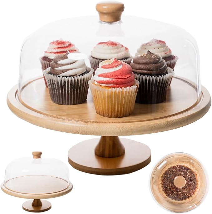 ANGORA BRANDS Cake Stands with Dome - Stylish Cake Stand with Dome - Stand With Lid- Cake Holder with Dome - Decorative Dome for Cake Stand by Antere
