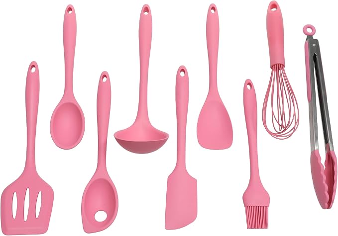 Chef Craft Premium Silicone Wire Cooking Whisk, 10.5 inch, Pink (Pack of 2)