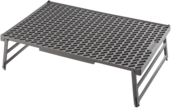 Hutzler Coolwave Stackable Cooling Rack, 15 x 10 Inches, Collapsible Baking Rack, BPA Free (Gray)