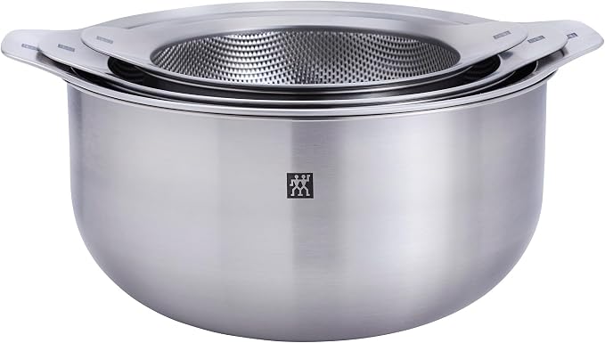ZWILLING Prep 6-pc Brushed Stainless Steels Nesting Bowls & Strainers Set