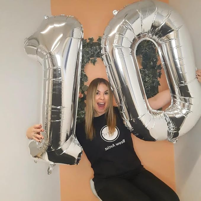 Silver Number 11 Balloon 40 inch, 11 Number Balloons, 11th Silver Birthday Decorations for Girls Boys Kids, 11 Year Old Silver Party Supplies
