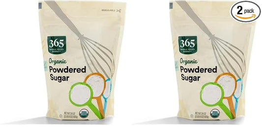 365 by Whole Foods Market, Organic Powdered Sugar, 24 Ounce (Pack of 2)
