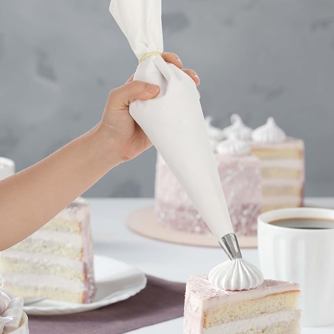 3 Pcs Reusable Pastry Piping Bags 14,16,18 Inch Canvas Piping Bag Icing Frosting Bags Non-Slip Pastry Bags Canvas Cake Decorating Bags for Cakes Dessert Cupcake Cookie Decorating
