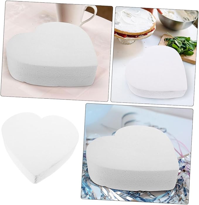 STOBAZA Cake Heart Shaped Model for Wedding Display and Decorating Lightweight Fake Cake for Crafting and Photography for Celebrations and Events