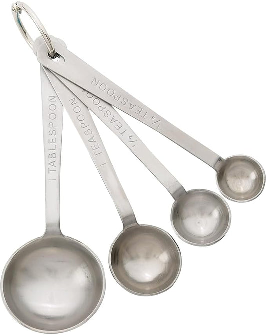 Mrs. Anderson’s Baking Measuring Spoons, Heavyweight 18/8 Stainless Steel, 4-Piece Set