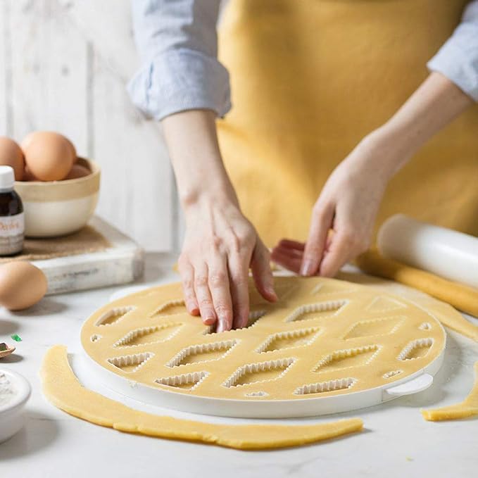 Decora 0215802 Pastry Cutter Grid Patented Design, Made of Plastic, Ideal for Creating Pastry Decoration, Diameter 30 cm, Made in Italy