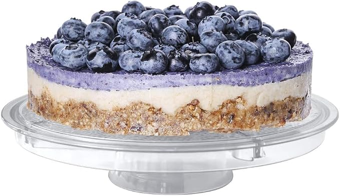 Cake Stand with Dome Cover, 6-in-1 Multi-Purpose Use, Cake Stand with Lid, Serving Platter, Punch Bowl, Desert Platter and More, BPA Free - Case of 6