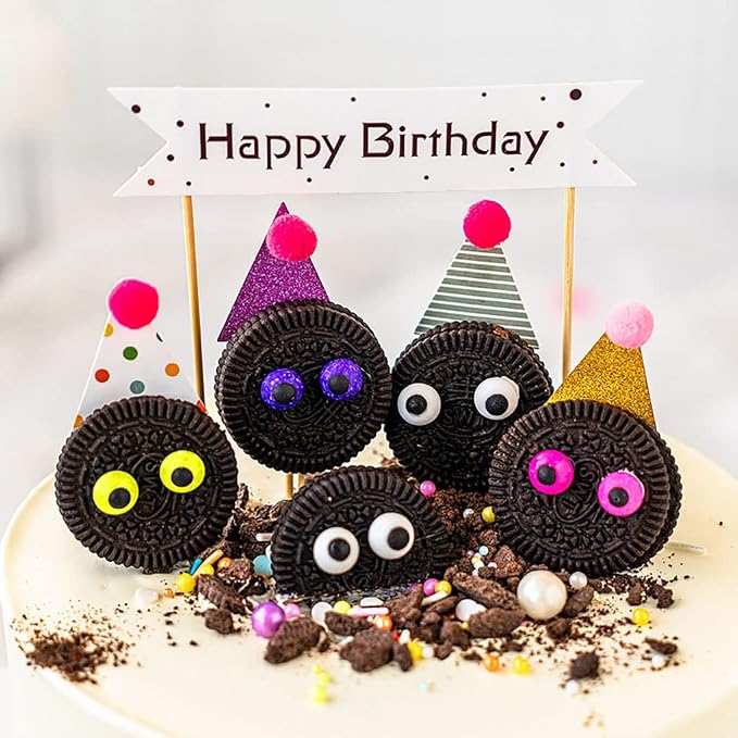 Halloween Candy Edible Eyeballs Eyes Sprinkle Cake Cupcake Toppers Dessert Cookie Decorations Eyeball Sprinkles,Cake Sprinkles,Cookie Sprinkles,Sugar Pearl 130g 4.6OZ (Eyeball Rainbow)