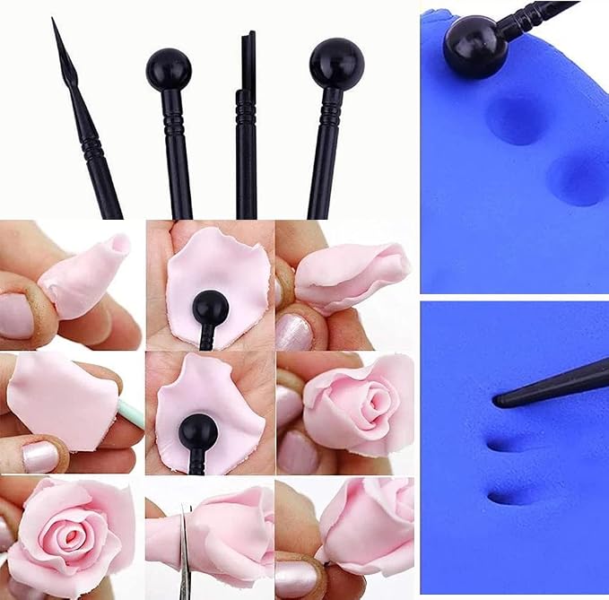 31 Pcs Cake Decorating Tool Set, Fondant Tool, Polymer Clay Tool, Modeling Clay Sculpting Tools Kits for Pottery Sculpture