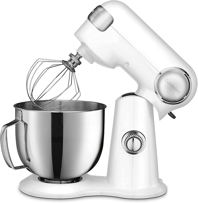 Cuisinart Precision Master 5.5-Quart 12-Speed Stand Mixer (White Linen) Bundle with Deco Essentials 5-Piece Knife Set with Cutting Board and Sharpening Steel
