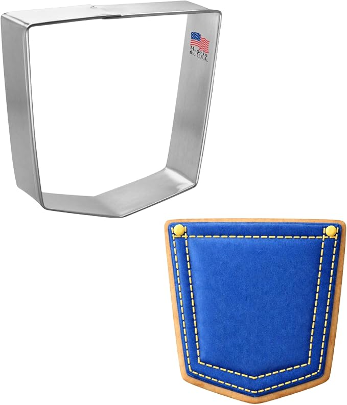 Foose Back Pocket Cookie Cutter 3.75 Inch –Tin Plated Steel Cookie Cutters – Back Pocket Cookie Mold