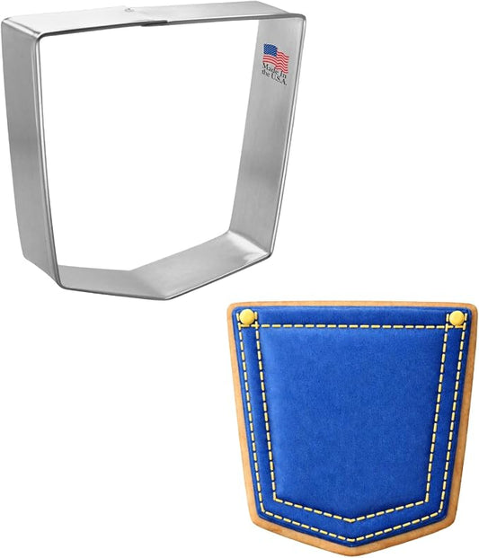 Foose Back Pocket Cookie Cutter 3.75 Inch –Tin Plated Steel Cookie Cutters – Back Pocket Cookie Mold