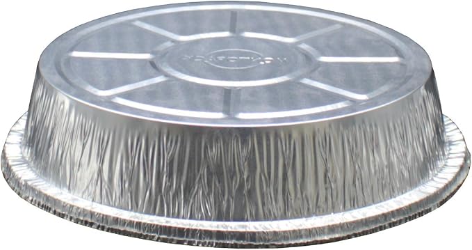 MontoPack 9 Inch Round Tin Foil Pans Disposable Aluminum - Freezer & Oven Safe - For Baking, Cooking, Storage & Reheating (100)