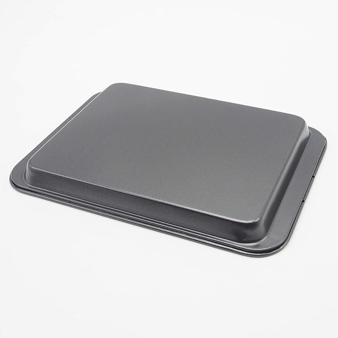 Small Baking Sheet Nonstick 9.45 X 7.09 Inch (Inner 7.5x6), 8 Inch Mini Cookie Tray Toaster Conventional Oven Pan No Warp No Rust Magnetic Bakeware for 1 to 2 person 2 Pack | Inner 7.5 X 6", Carbon Steel Mini Pan, 1- 2 Persons Use, Reheat Food, No Warp...
