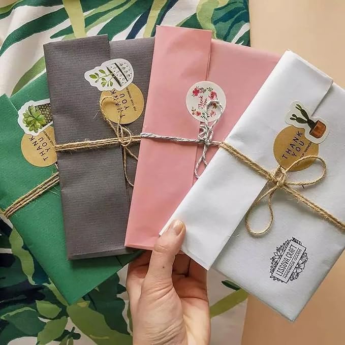 300pcs Custom Stickers Homemade/Handmade with Love Stickers for Business Logo Labels Personalized 1.5inch/2inch (Kraft Paper 1)