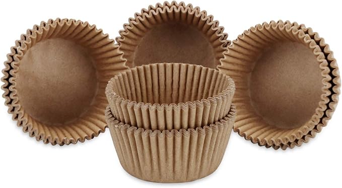 Gifbera Odorless Parchment Mini Cupcake Muffin Liners - Greaseproof Natural Paper Baking Cups, 300-Count