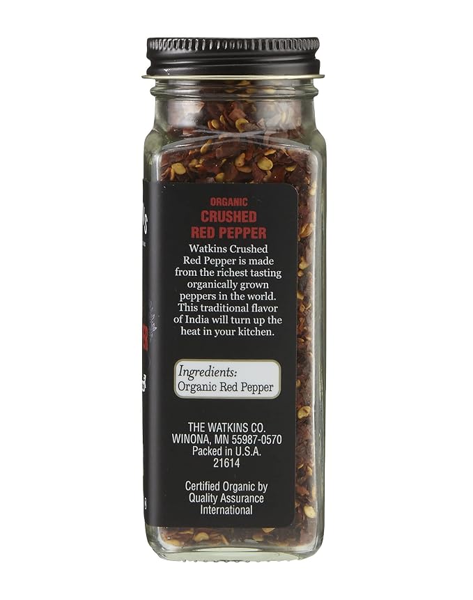 Watkins Gourmet Organic Spice Jar, Crushed Red Pepper, 1.6 Ounce Jar, 3-Pack