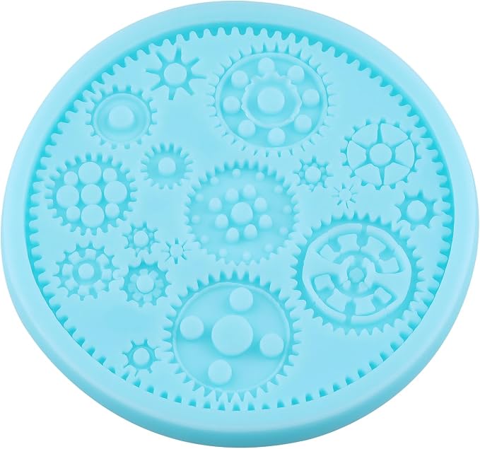Steampunk Gear Fondant Mold Gear Silicone Molds for Cake Decorating Cupcake Topper Chocolate Candy Gum Paste Polymer Clay