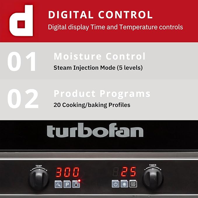 Moffat Turbofan E31D4 Full Size Countertop Electric Convection Oven w/Stand, Double Stack, Digital Control, 220-240v/50/60/1ph