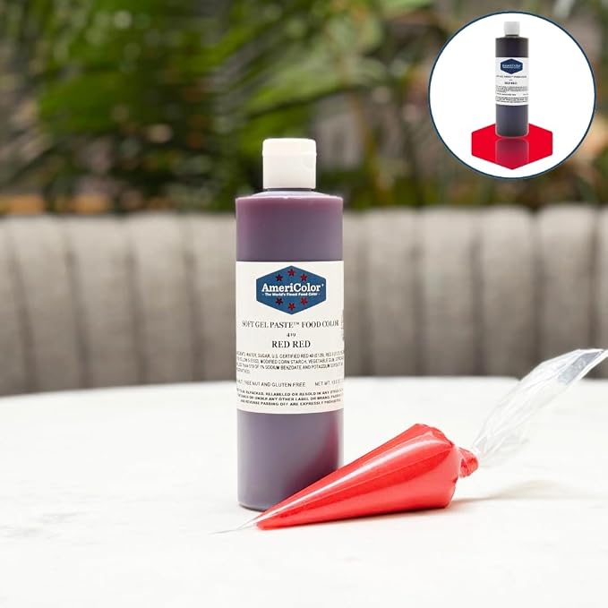 AmeriColor Red Red Soft Gel Paste Food Color, 13.5 oz
