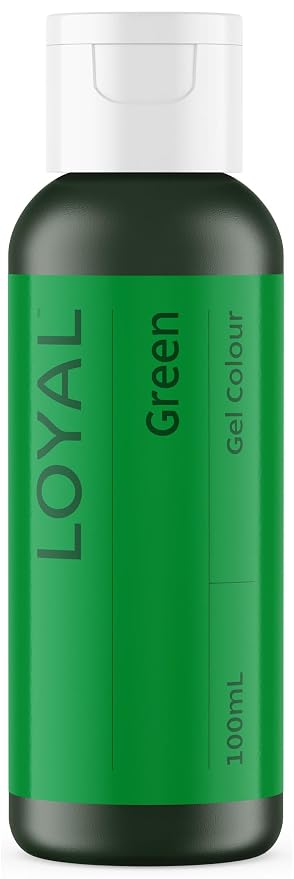 Loyal Gel Food Coloring | Vibrant Color for Buttercream, Fondant, Royal Icing, Gum Paste, Marzipan and Cake Batter | Gel-Based Concentrated Food Dye - 100ml Green