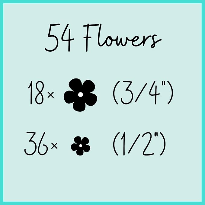 Royal Icing Blossoms | Icing Flowers | Mini Edible | Edible Roses | White Blossoms | Icing Shapes | Sprinkle Mix | Cake Sprinkles | Wedding Flowers | Bulk Sprinkles | by Simply Sucré (54 Flowers, Black Blossoms)