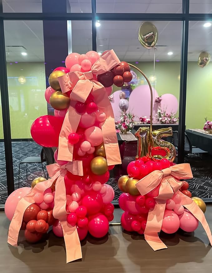 Valentine's Day Balloon Arch Kit - 157Pcs Red Heart and Lip Foil Balloons Hot Pink Red and Pink Latex Balloons Garland Kit for Valentines Day Galentines Day Anniversary Party Decorations