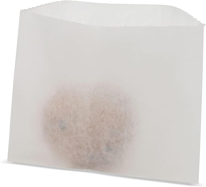 MT Products White Wax Cookie Bags 6" x 4.5" - Grease Resistant Paper Bakery Bags - Pack of 150