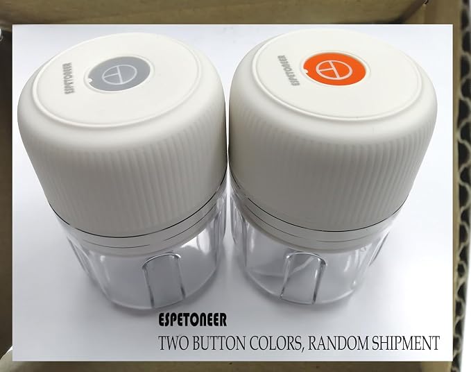 Electric Garlic Chopper, Cordless USB Chargeable Mini Food Processors 250ML (White)