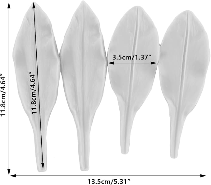 Lily Flower Petal Leaf Veiner Silicone Mold For Cake Decorating Cupcake Topper Candy Chocolate Gum Paste Polymer Clay Set Of 1