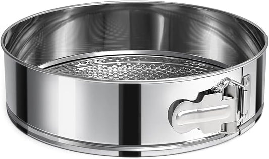 10 Inch Springform Pan 304 Stainless Steel Nonstick Springform Cake Pan with Removable Bottom, Round Spring Form Cheesecake Pans For Baking