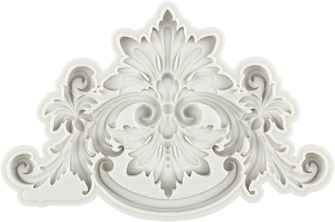 Baroque Fondant Mold Curlicues Scroll Lace Silicone Molds Filigree Mold For 3D Sculpted Cake Decorating Cupcake Topper Candy Chocolate Gum Paste Polymer Clay