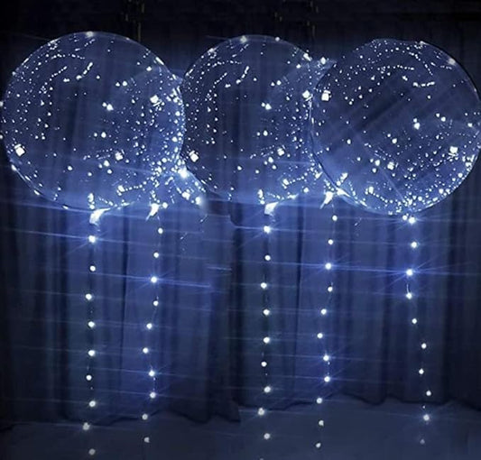 Led Light Up Bobo Balloons White, Glowing Party Clear Balloons for Wedding Decor & Birthday Decorations for Women