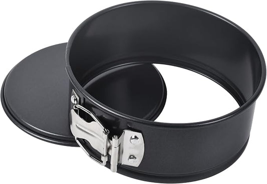 Springform Pan 6.5" Nonstick Cheesecake Pan with Removable Bottom Round Baking Cake Pie Mold for Oven 6.5" x 6.5" Black