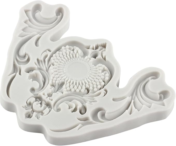 Baroque Silicone Molds Border Chocolate Scroll Fondant Mold For Sugar Cake Decorating Cupcake Topper Gum Paste Polymer Clay