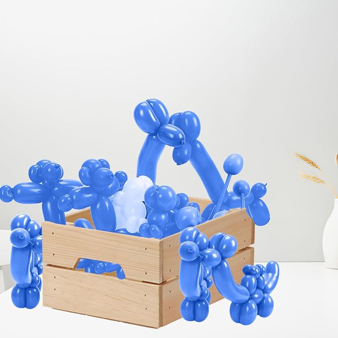 260 Balloons, 50pcs Dark Blue Long Balloons for Arch, Animals Kit, Twisting