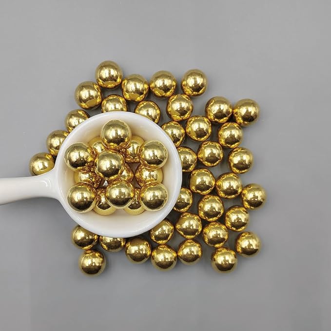 Homankit Gold Pearl Sprinkles for Cake Decorating, 14mm 100g/3.53OZ Sugar Pearl Cake Decorations for Baking Cookie Cupcake Toppers Ice Cream Toppings Birthday Wedding Supplies