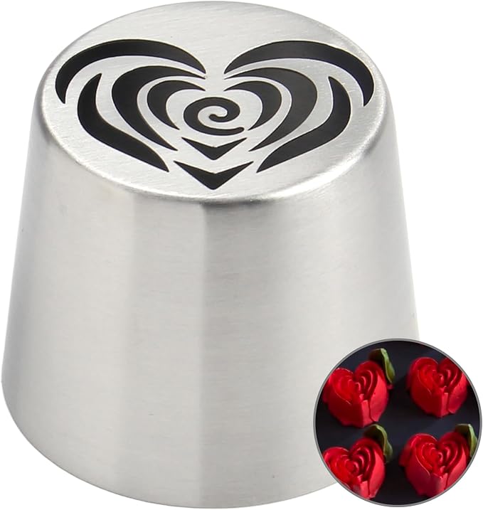 Extra Large Russian Piping Tips - Stainless Steel Flower Nozzles Set for Cake Decorating, Rose & Floral Icing Tips for Cupcakes, Cookies Professional Baking Tools (XXL, Style 86)