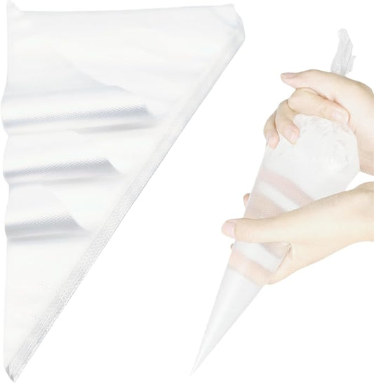15 Inch Extra Large Piping Bags 100 Pack - Disposable Pastry Bags - Thick Anti-Burst Pastry Icing Frosting Piping Bags For Decorating Cupcakes Cakes Cookies (15 Inch-100 Pack)
